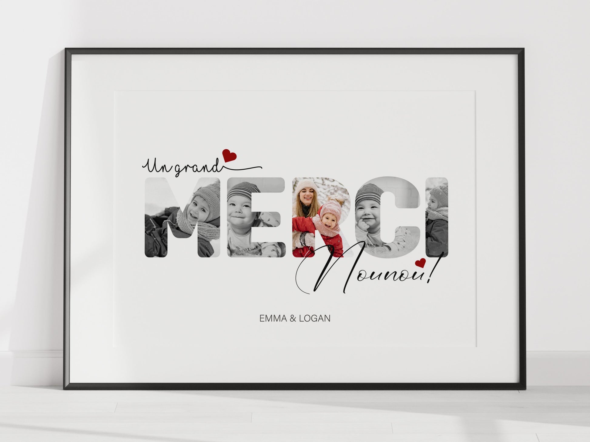 Affiche personnalisée "Merci nounou" - Cadeau pour une nounou  NinsPetitspapiers