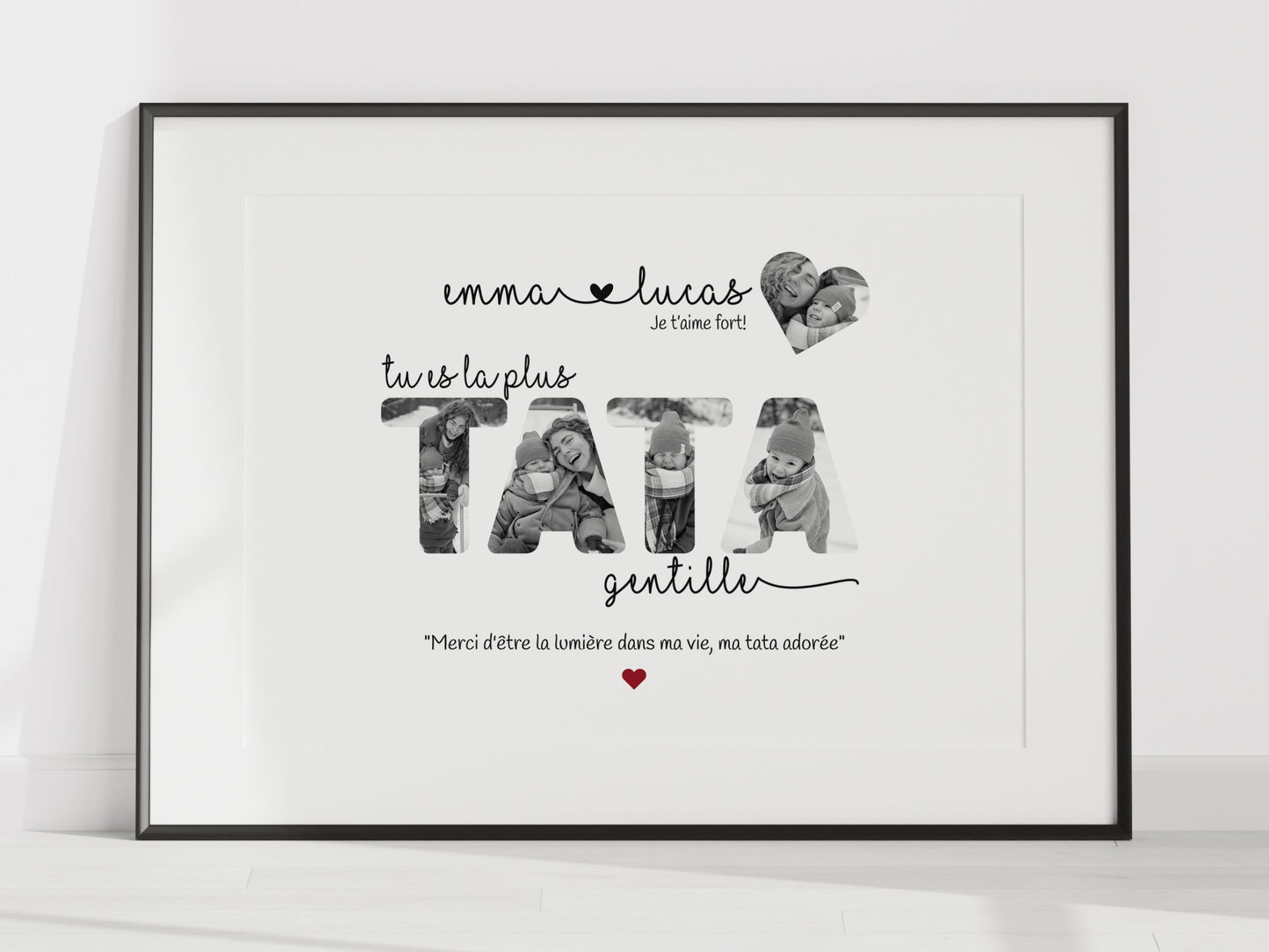 AFFICHE PERSONNALISÉE POUR TATA AVEC PHOTOS Ma boutique
