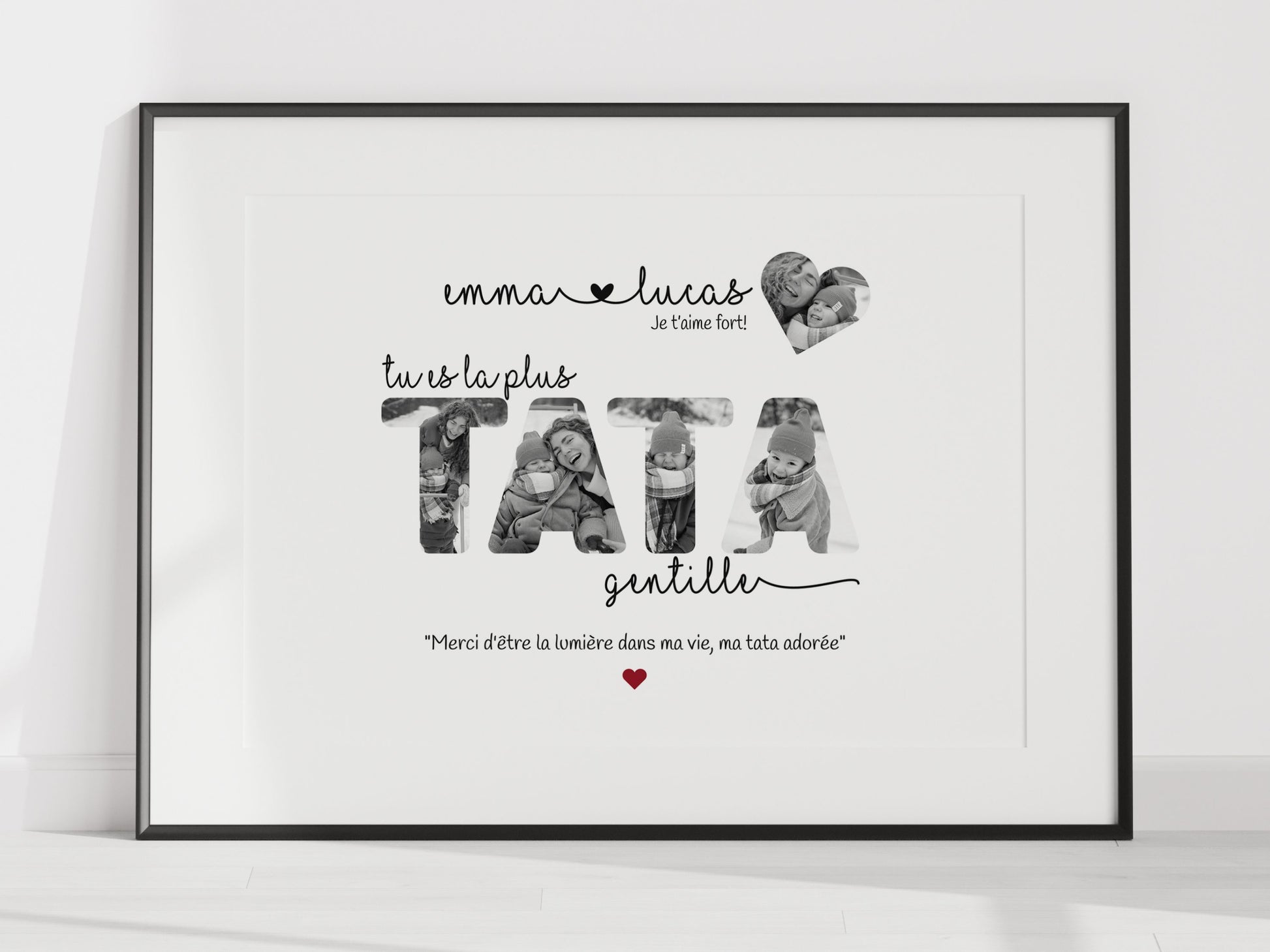 AFFICHE PERSONNALISÉE POUR TATA AVEC PHOTOS  Ma boutique
