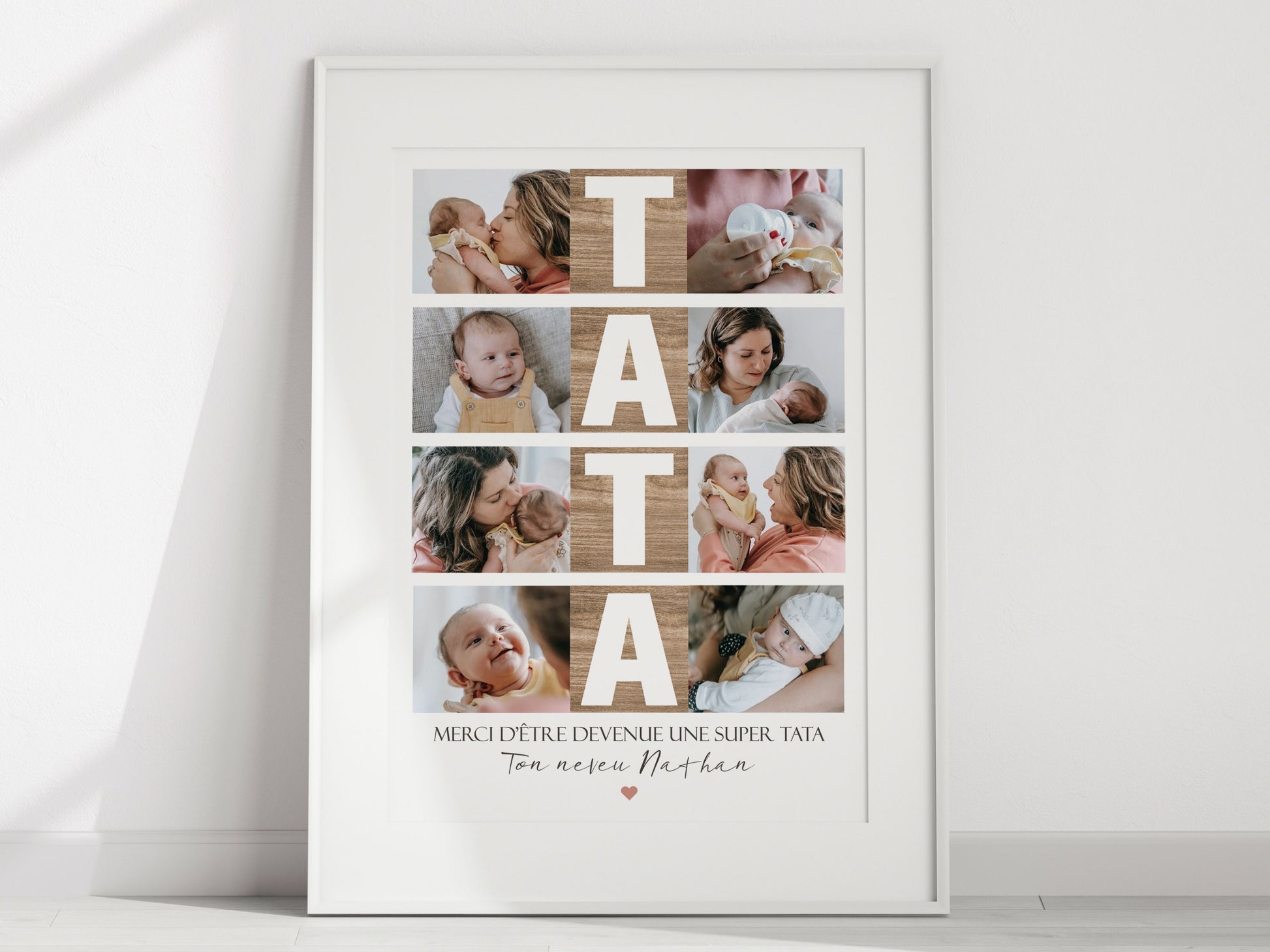 Affiche personnalisée « Super Tata » - Cadeau unique avec photos et texte personnalisé  NinsPetitspapiers
