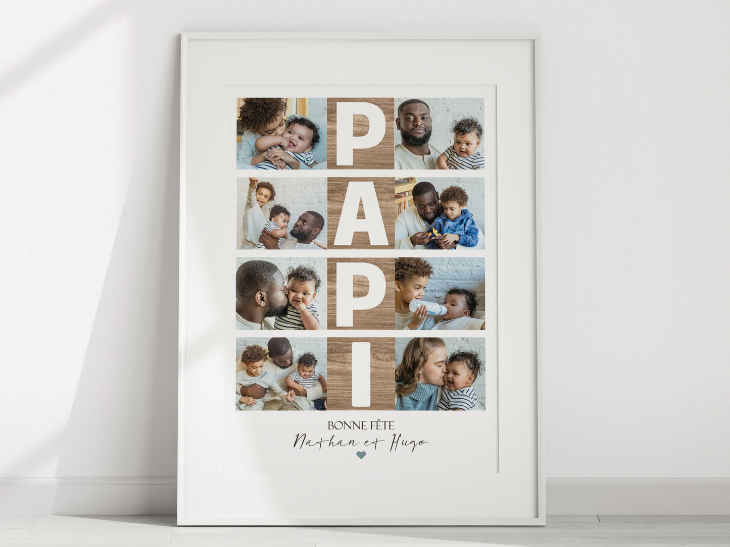 Affiche Personnalisée avec Photo pour Grand-Père – Idée Cadeau pour Papi NinsPetitspapiers