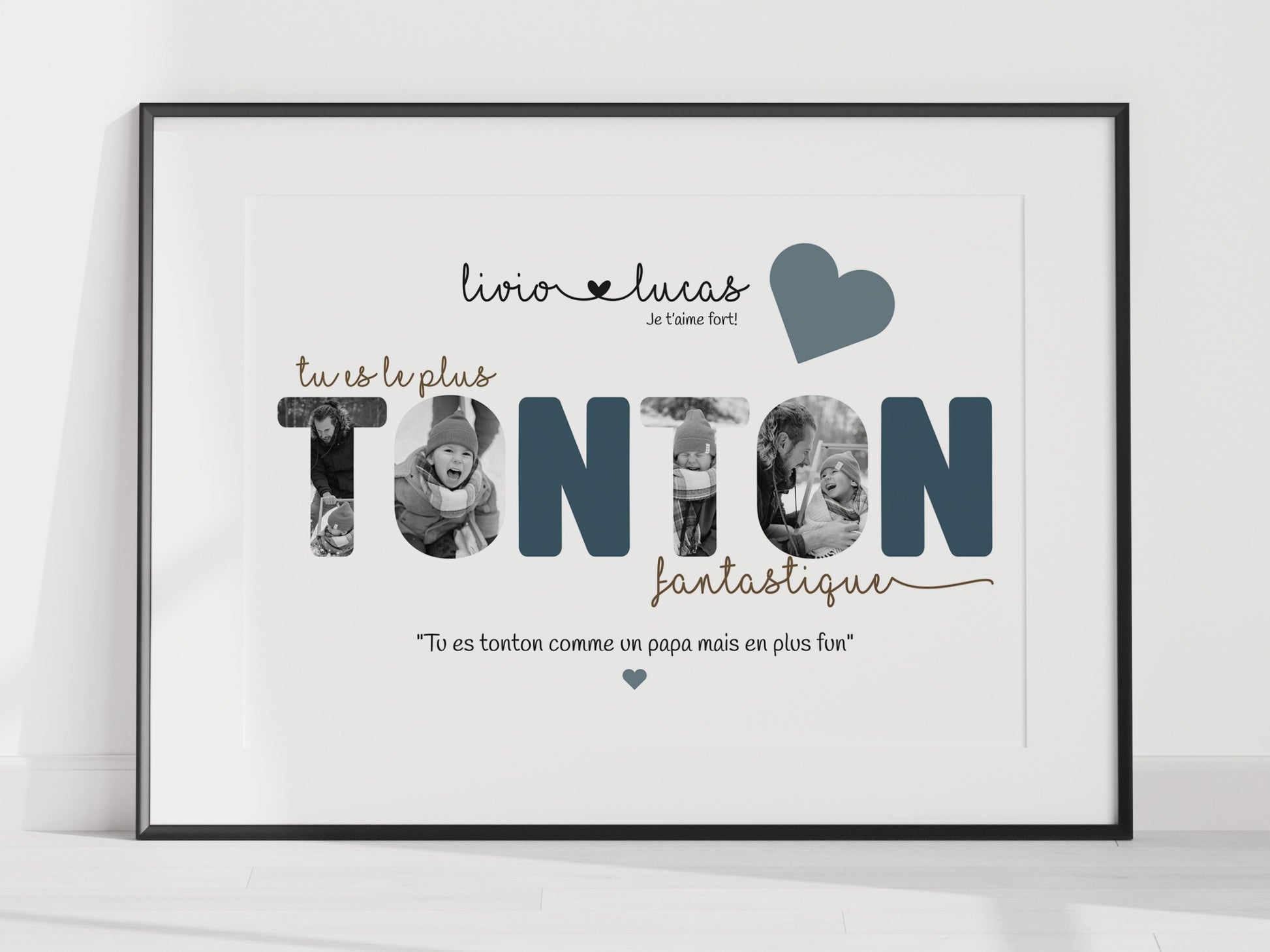AFFICHE PERSONNALISÉE - MOT TONTON EN PHOTOS  Ma boutique