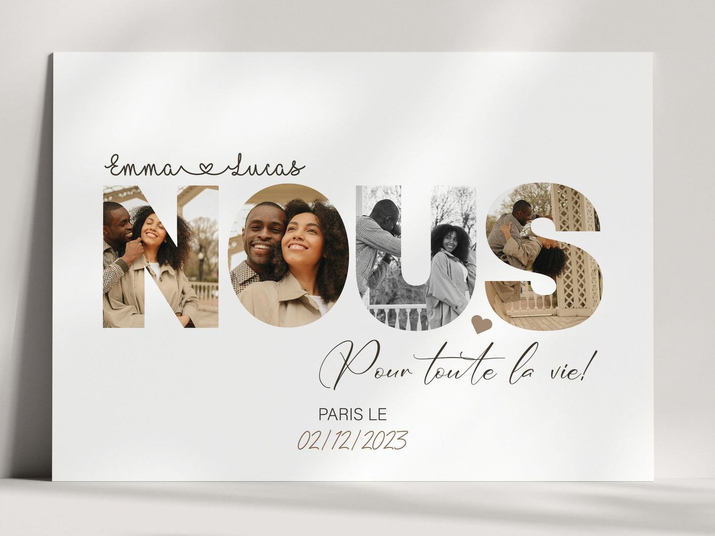 Affiche personnalisée - Mot nous en photos NinsPetitspapiers