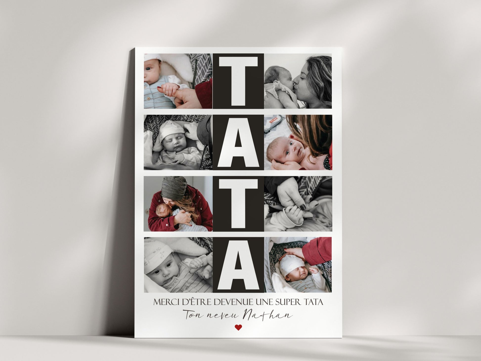 Affiche personnalisée « Super Tata » - Cadeau unique avec photos et texte personnalisé  NinsPetitspapiers