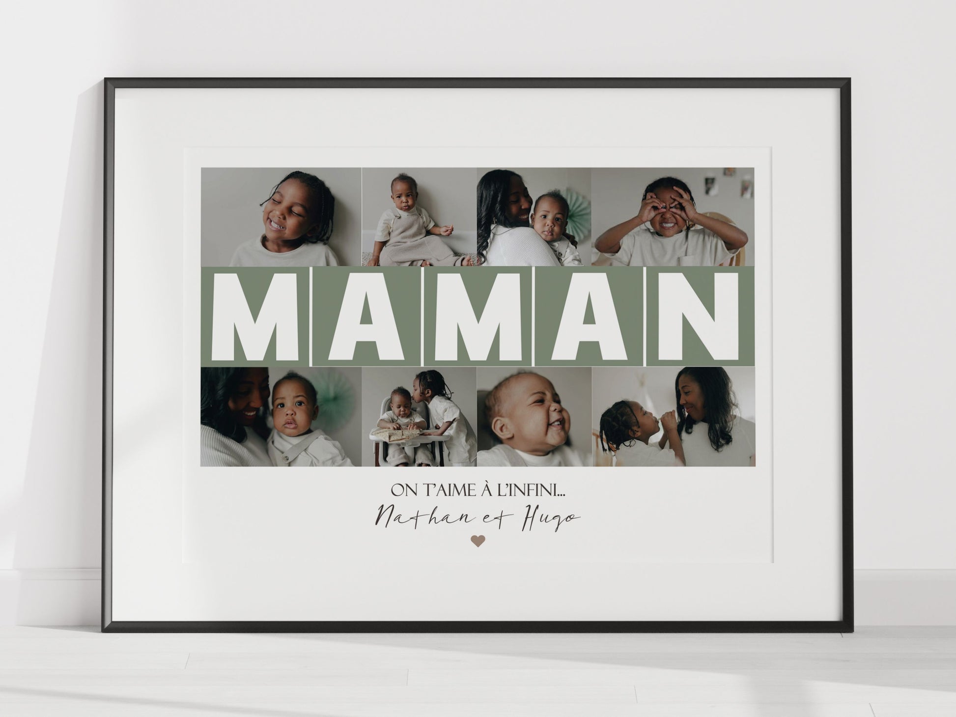Poster à personnaliser avec photos de famille - Cadeau unique pour Maman  NinsPetitspapiers