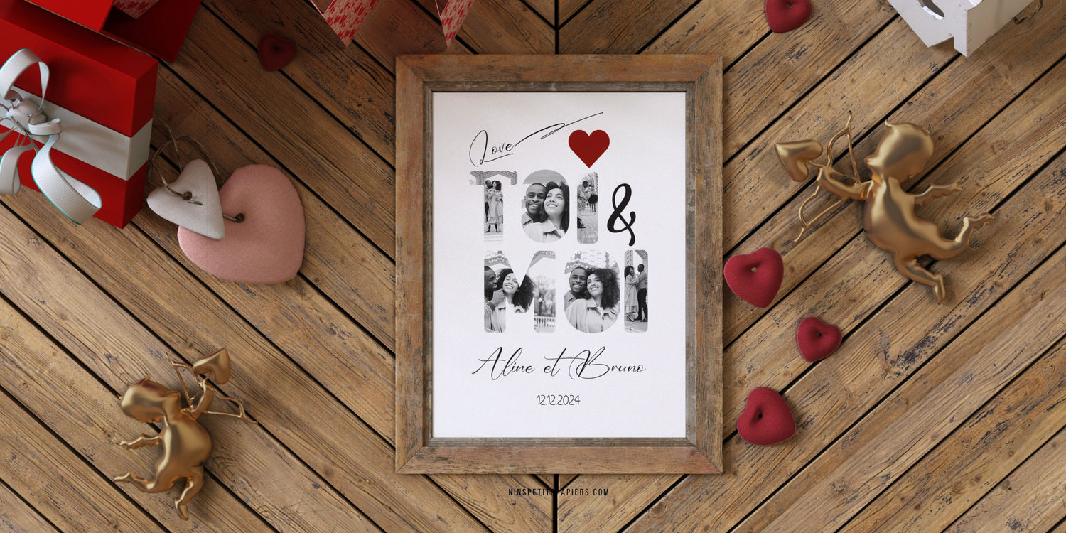 Cadeaux personnalisés pour Couple avec mug et affiche personnalisés