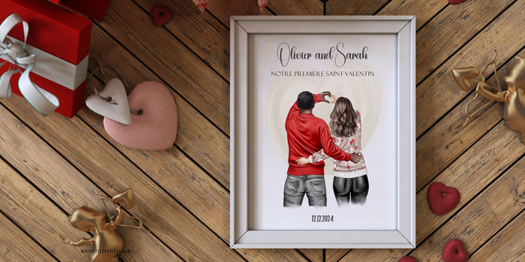 Cadeaux personnalisés pour la Saint-Valentin avec affiches personnalisées