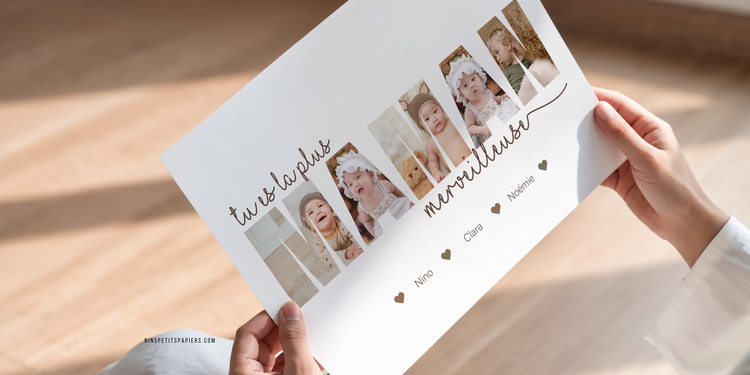 Affiche personnalisée avec vos photos pour créer un cadeau unique et plein d'émotion