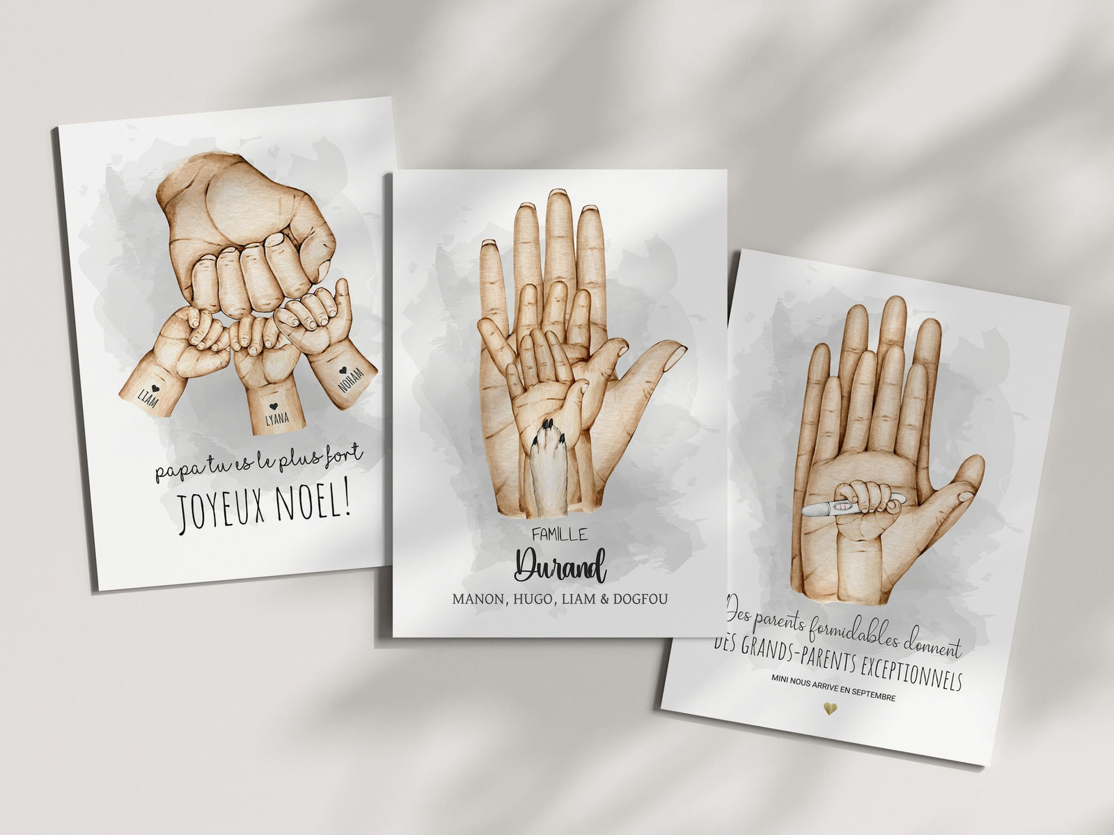 Illustrations de mains personnalisées