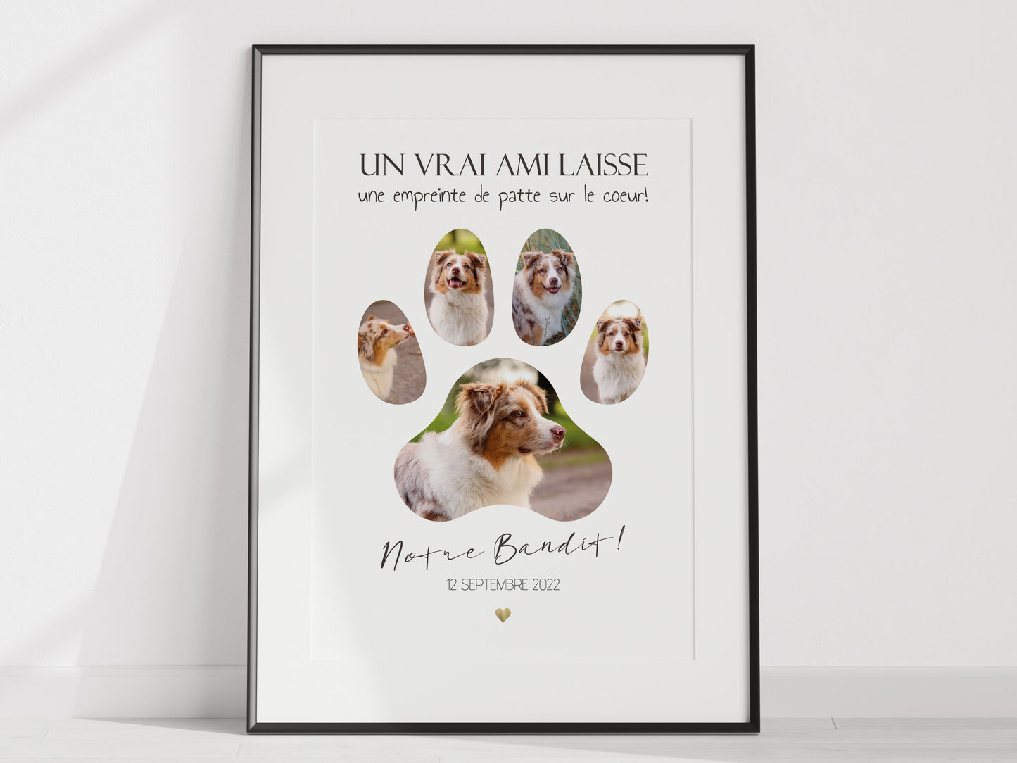 Affiche patte chat personnalisée