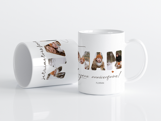 Mug Maman personnalisé avec photos | Cadeau Maman original