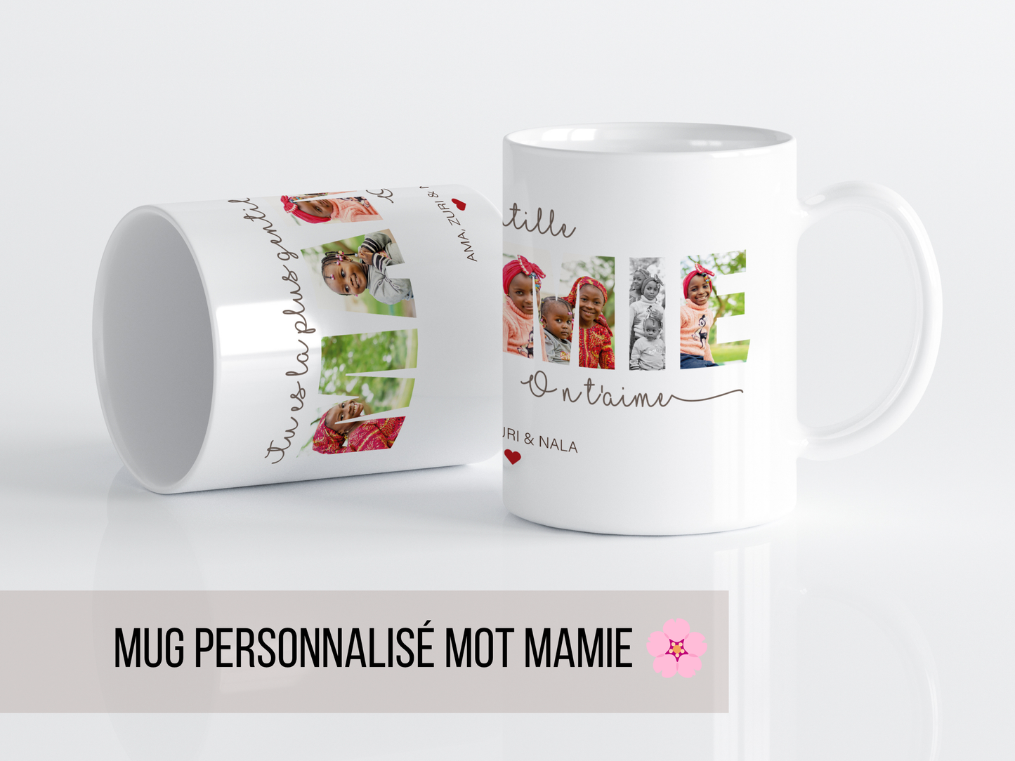 Mug Mamie Personnalisé avec Photos | Cadeau Mamie Original et Unique
