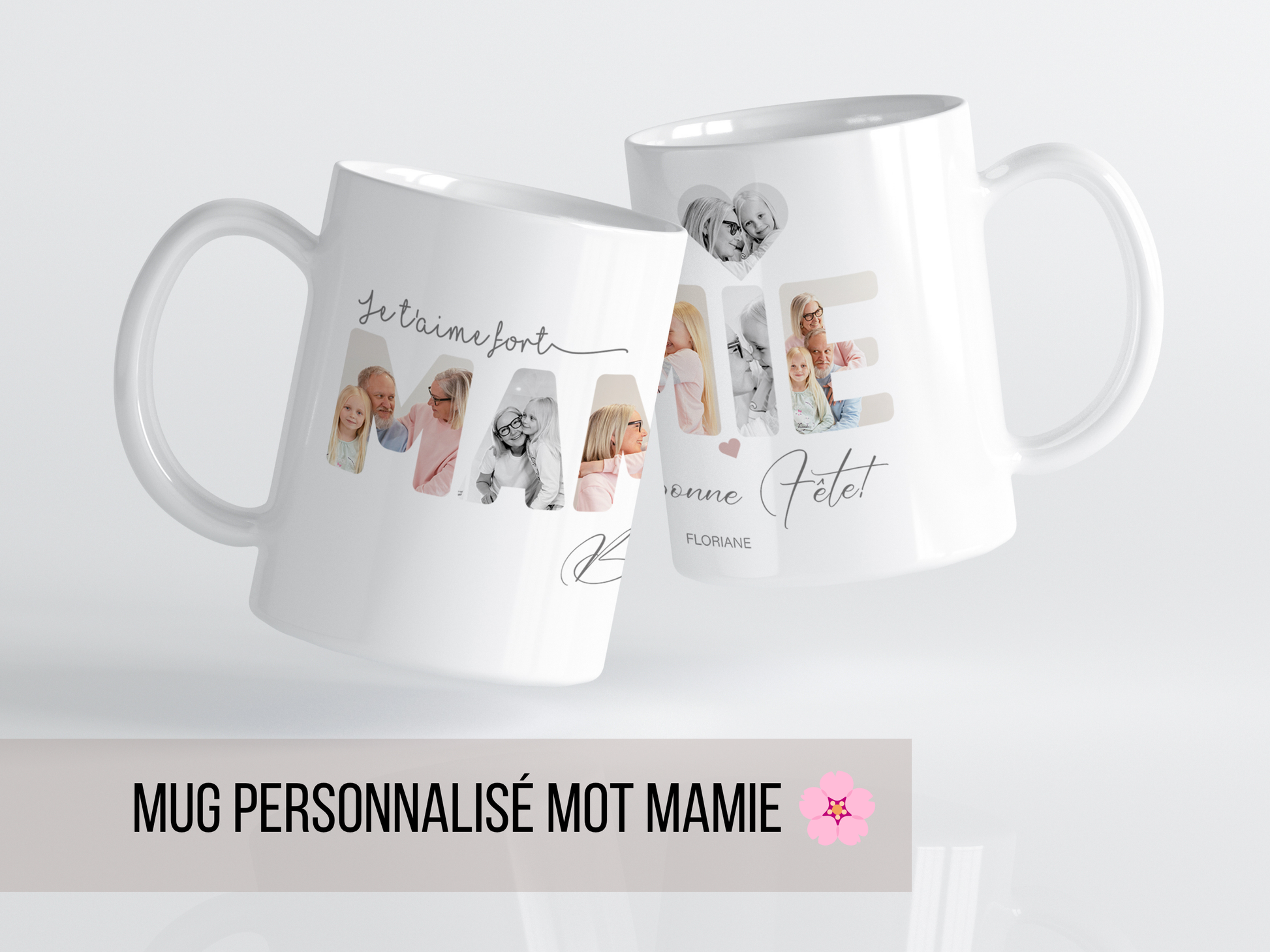 Tasse Mamie personnalisée avec plusieurs photos