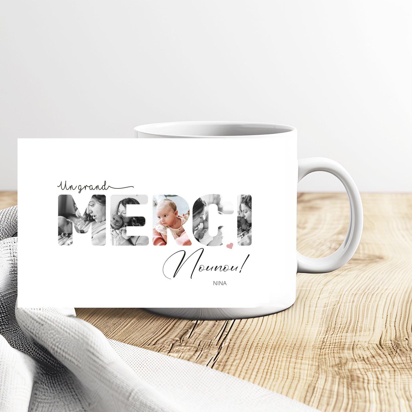 Mug avec photo personnalisé pour dire merci avec un cadeau unique
