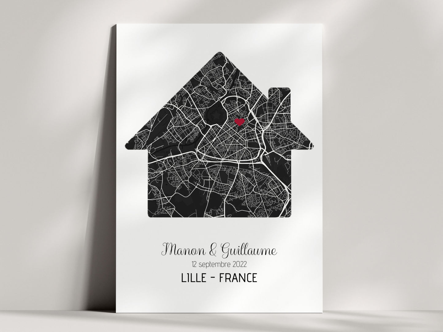 Affiche coordonnées GPS couple