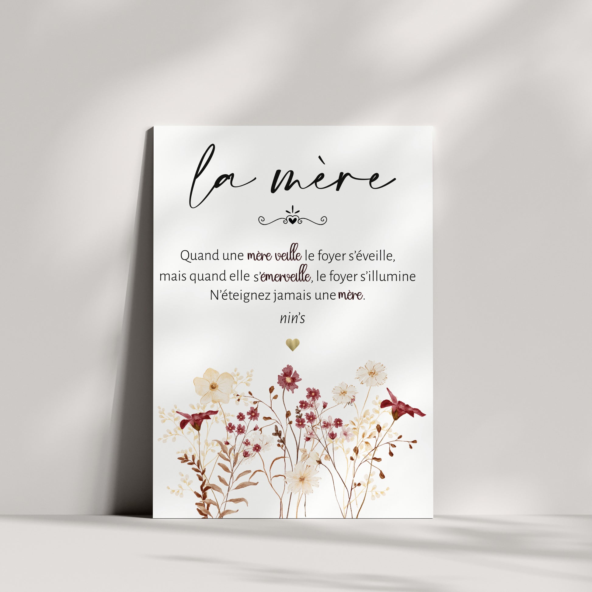 affiche fete des meres cadeau pour une mere 
