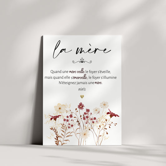 affiche fete des meres cadeau pour une mere 