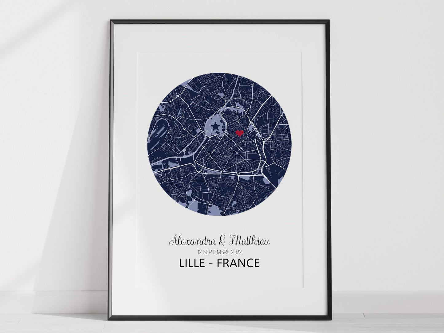 Affiche ville personnalisée couple