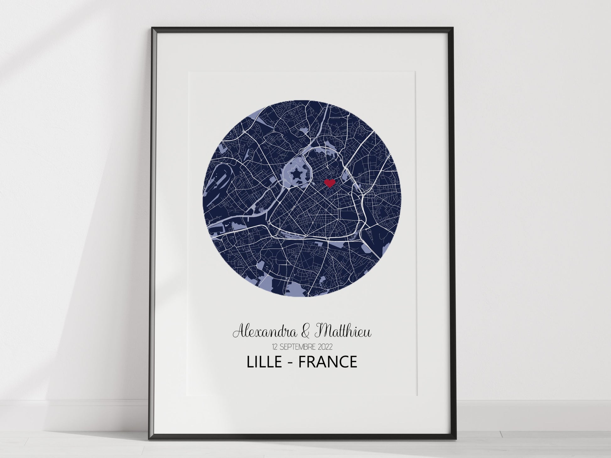 Affiche ville personnalisée couple