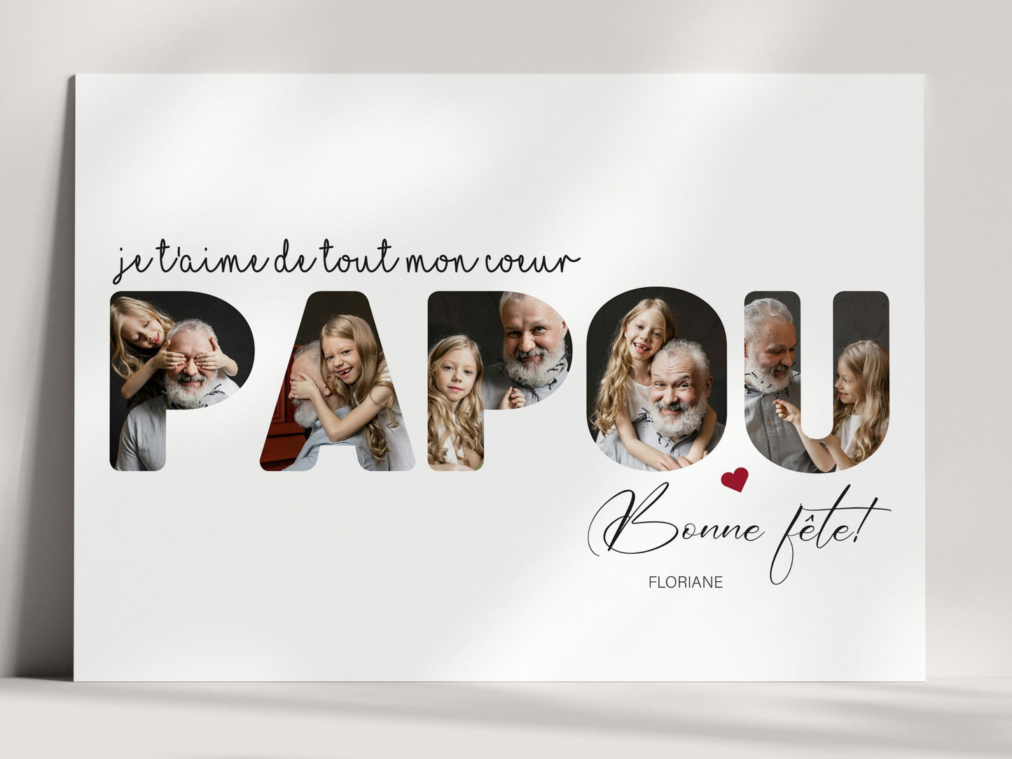 Affiche personnalisée Papou - affiche souvenir pour grand-père  NinsPetitspapiers   