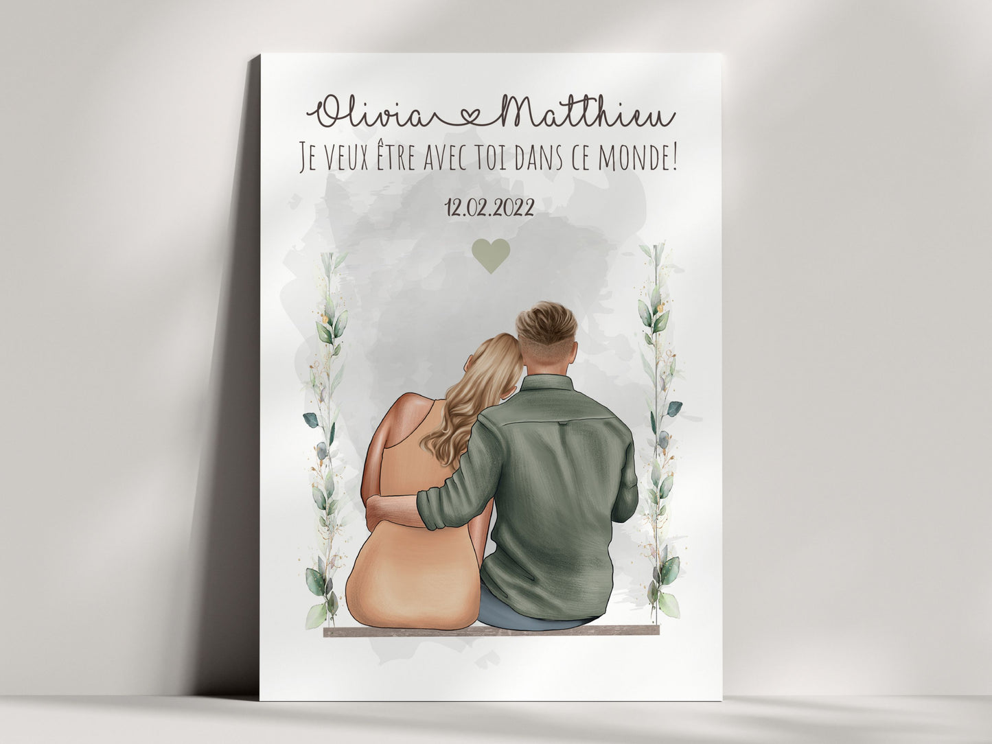 Affiche Couple Personnalisée - Le Cadeau Romantique Idéal