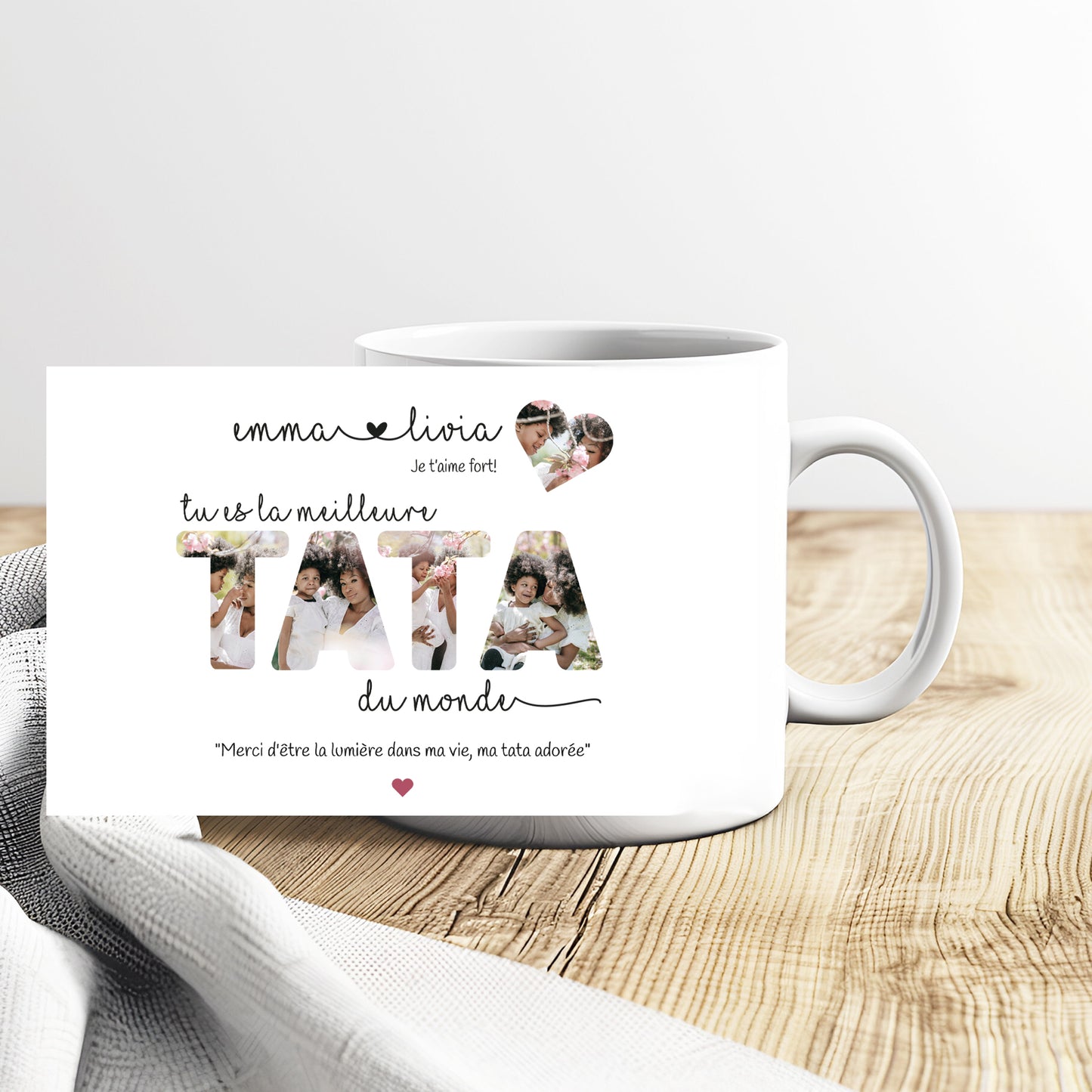 Mug personnalisé Tata avec photo | Cadeau original pour une Tata exceptionnelle