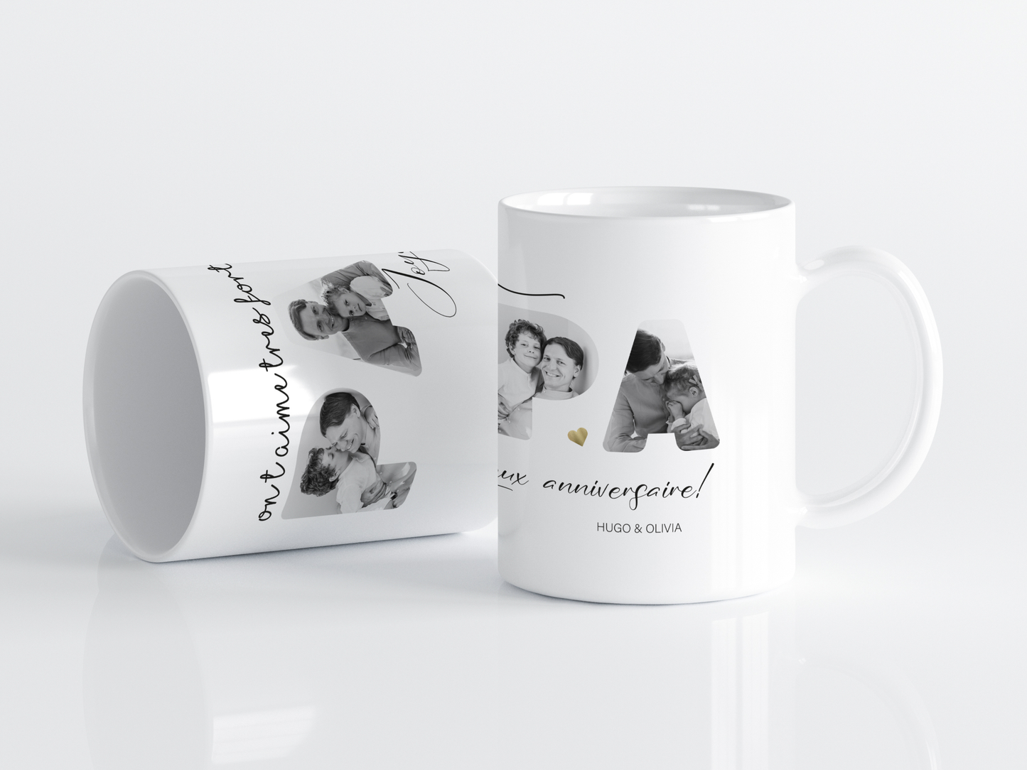 tasse avec des photos pour papa 