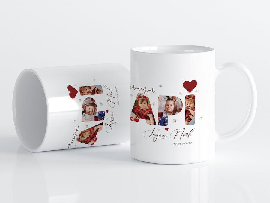 mug personnalisé pour papi  a personnalise avec vos photos cadeau unique pour papi 