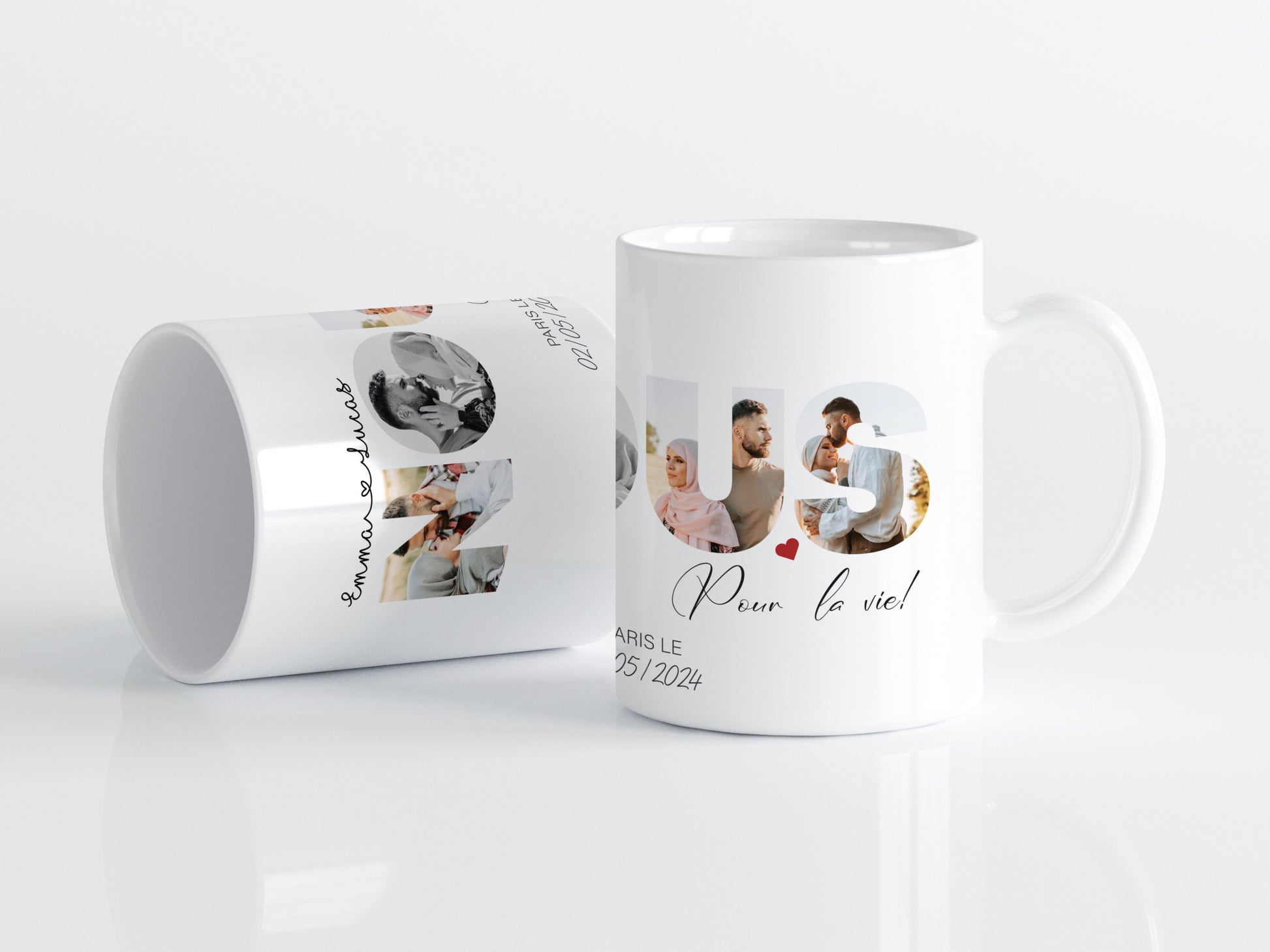 Mug NOUS personnalisé avec photos assorti à l’affiche