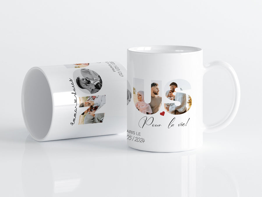 Mug Personnalisé NOUS avec Photos | Cadeau Couple Original ❤️
