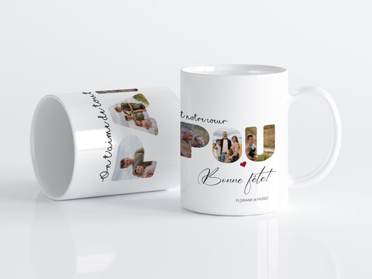 mug a personnaliser avec des photo mot papou 